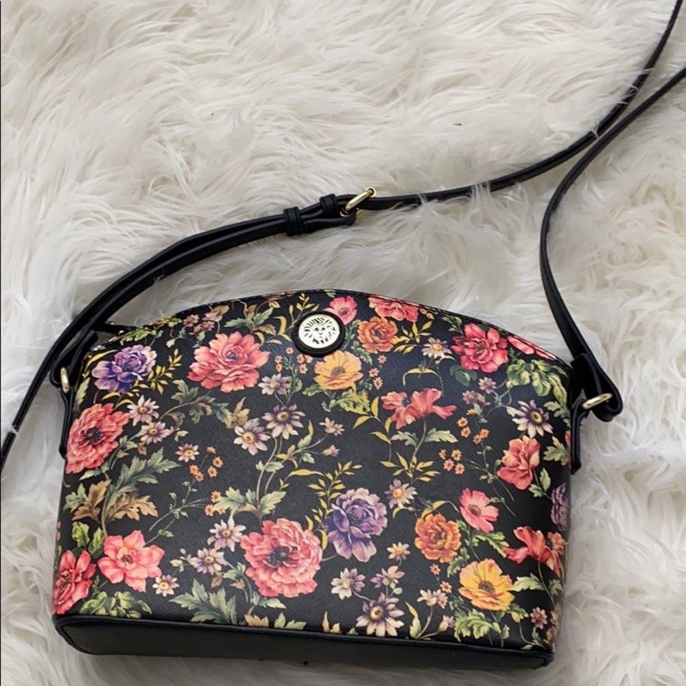 Floral designer crossbody bag